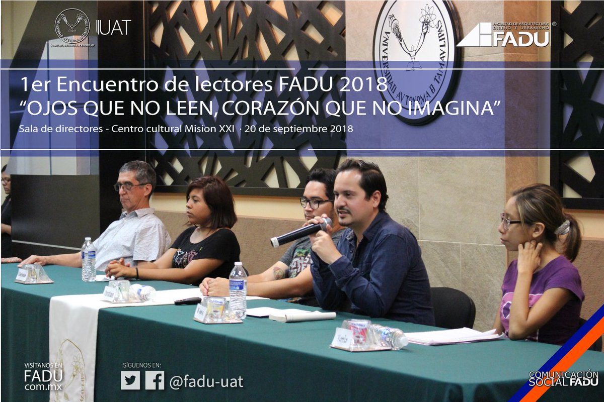 FADU_UAT's tweet photo. #ComunidadFADU
te compartimos como estuvo el
1er ENCUENTRO DE LECTORES FADU 2018
👁👁OJOS QUE NO LEEN 📖
❤ CORAZÓN QUE NO IMAGINA 💭
Entérate de las demás actividades y forma parte de este #EventoFADU
NOTA COMPLETA: https://t.co/sma63rfIZ8
#OrgulloFADU #SomosUAT #Lectura https://t.co/MSmIBhyK2U