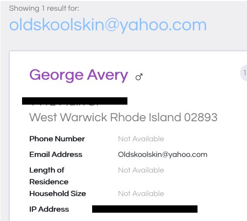 18.) And his other email address? His username is "oldskoolskin." As in skinhead. Seems like everything's coming up Nazi here.