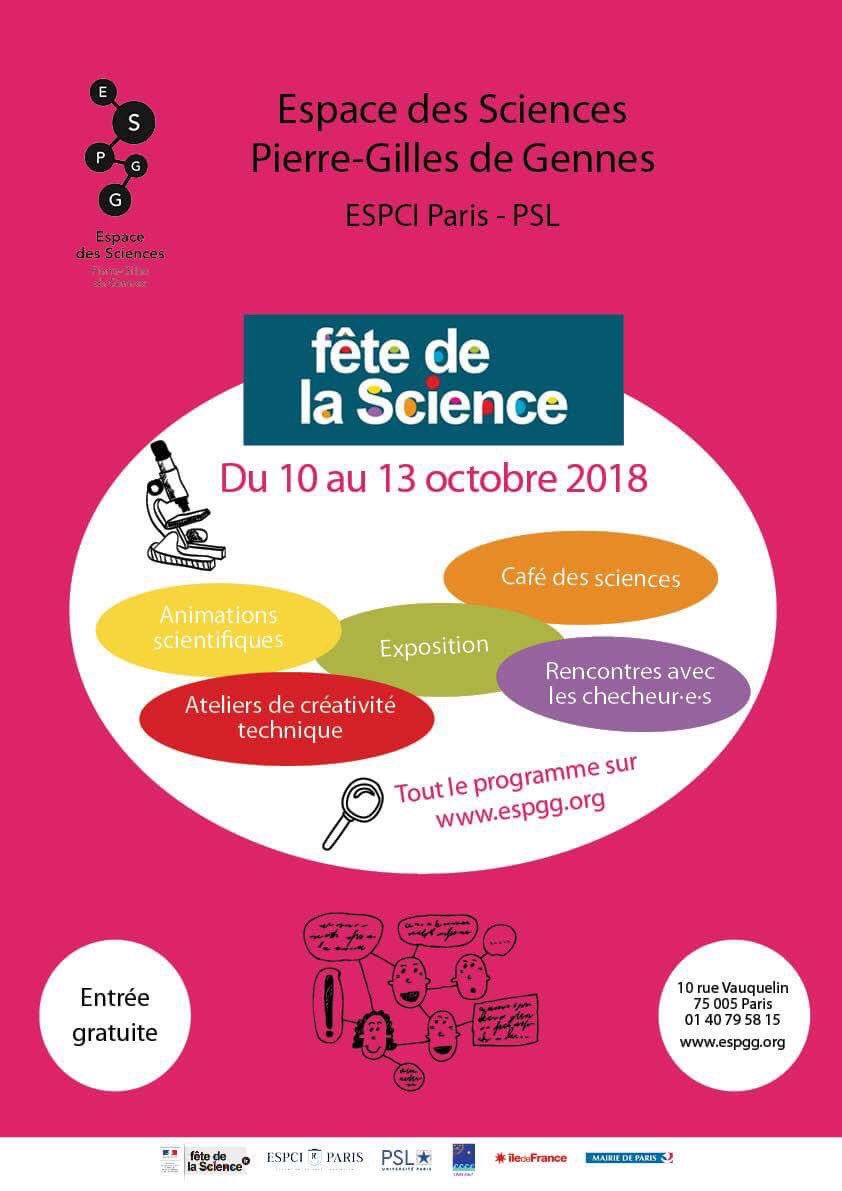 We will be at the #fêtedelascience at the @ESPCI, thanks to the <a href="/ESPGG/">ESPGG</a> ! Come and join us if you want to learn more about your DNA ! #iGEM2018 #igempasteur