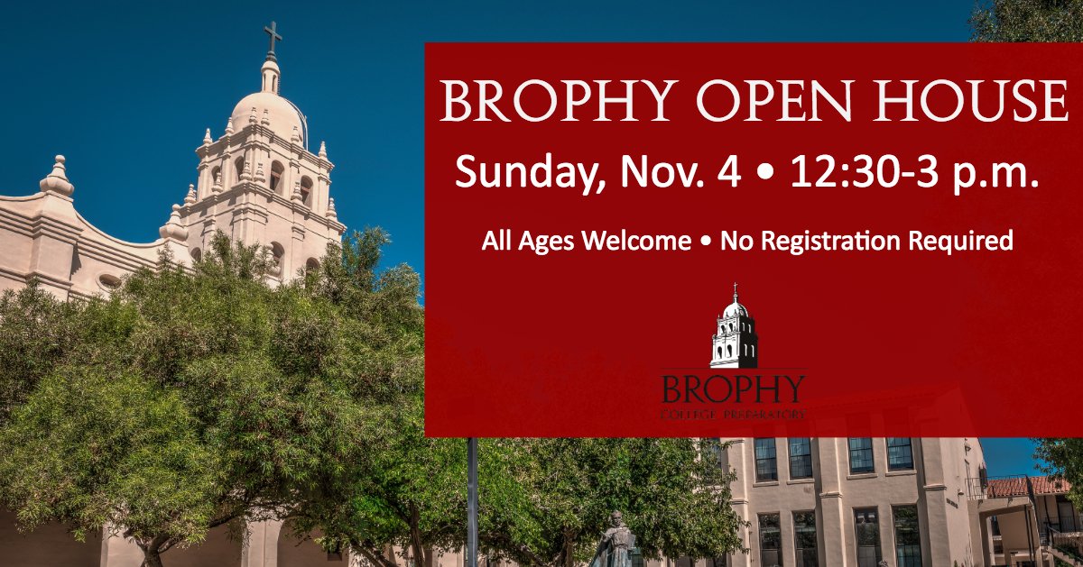 BrophyNews's tweet photo. OPEN HOUSE 2018 | If you have an eighth-grade son interested in becoming a Brophy Bronco, save the date for this year's open house. The event will include school tours &amp; information on academics, athletics, co-curriculars, admissions information &amp; financial aid. #JesuitEducated https://t.co/7GxwtP4nPR