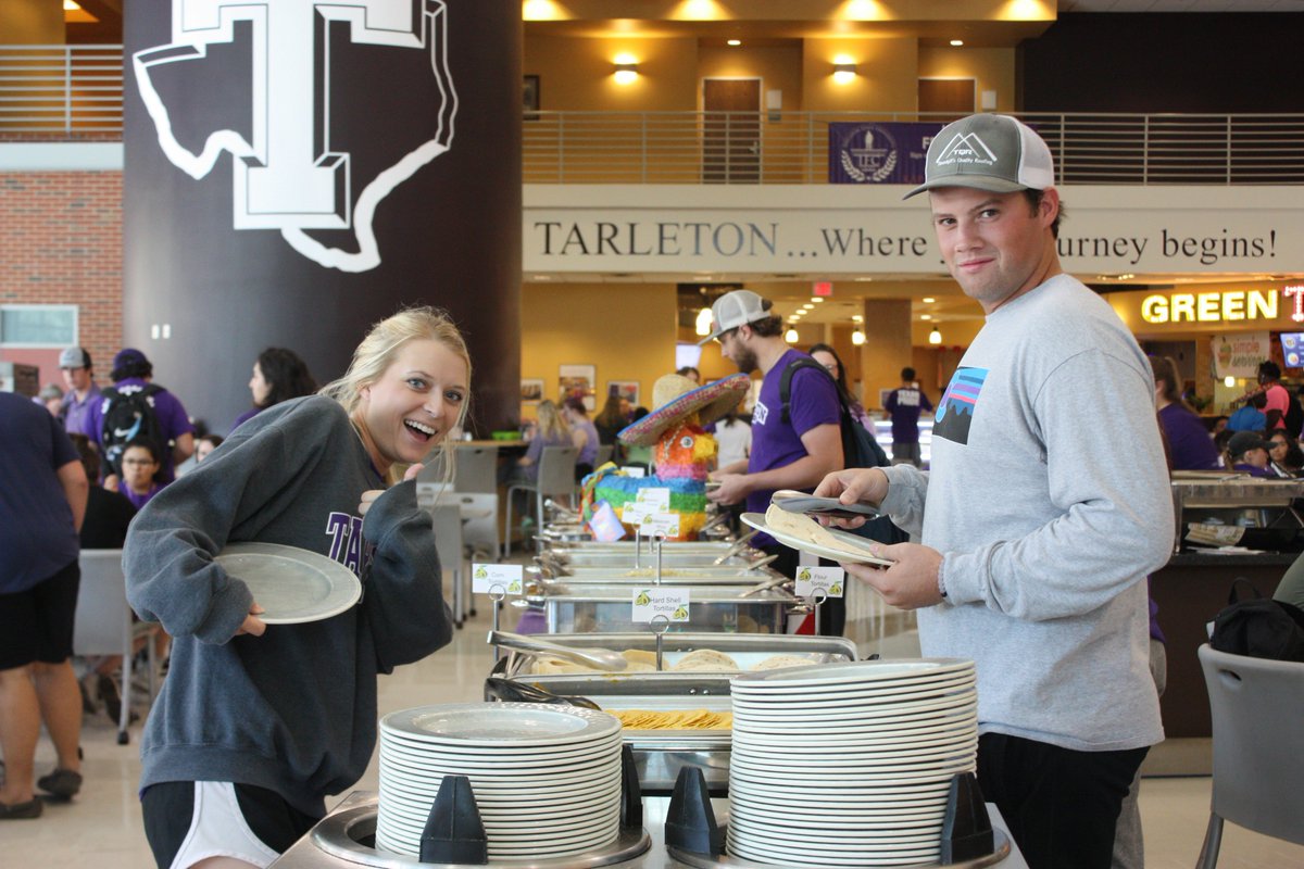 tsudining's tweet photo. #TSUDining's #NationalTacoDay celebration is underway! Join us for a delicious taco bar lunch until 2 PM. https://t.co/zaScIoOAYU
