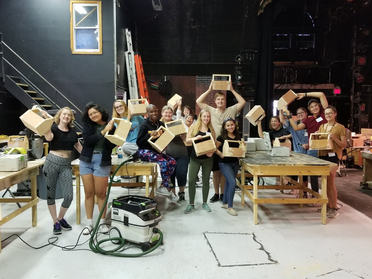 Stagecraft Fun section One with their hand made custom built tool boxes. Well Done!