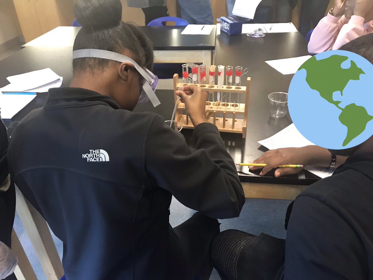 CoachMilnes's tweet photo. Honors Bio testing the food evidence to determine who stole the iPhone. #weareAHS #BioDetectives #SEPsinaction https://t.co/t9ouB8qfVe