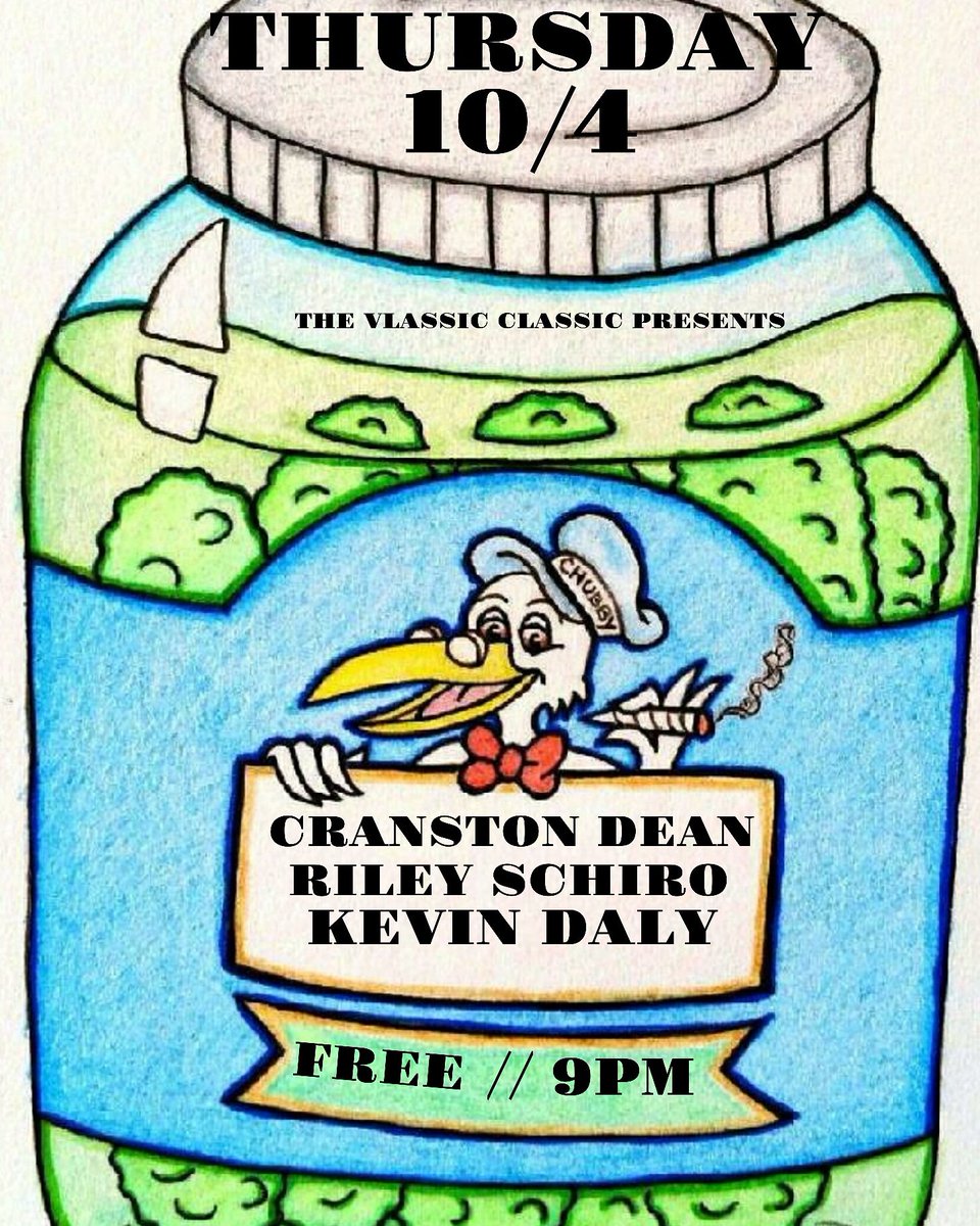 Tonight at The Chubby Pickle
Round robin sets w/ Riley &amp; Kevin
9pm // Free
Specials:
$2.50 Domestic Lite Drafts
$4 Jame-o Shots
$5 Shot &amp; Can 

@the_chubby_pickle @kevbot4000 @mrrileyschiro #livemusic #highlands #newmusic #acousticguitar #beer #music  #originalmusic #njmusic #nj