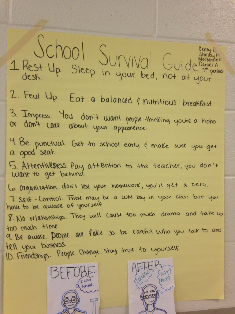 CVHSENG's tweet photo. Mr. Lawson's juniors created high school survival guides for Creekview's 9th graders after reading Benjamin Franklin's 12 Virtues. Ms. Howard's freshmen loved them!
#grizzlygreatness #makelitmatter #creekviewfam @CVHSGrizzlies https://t.co/ihtWYnOT31