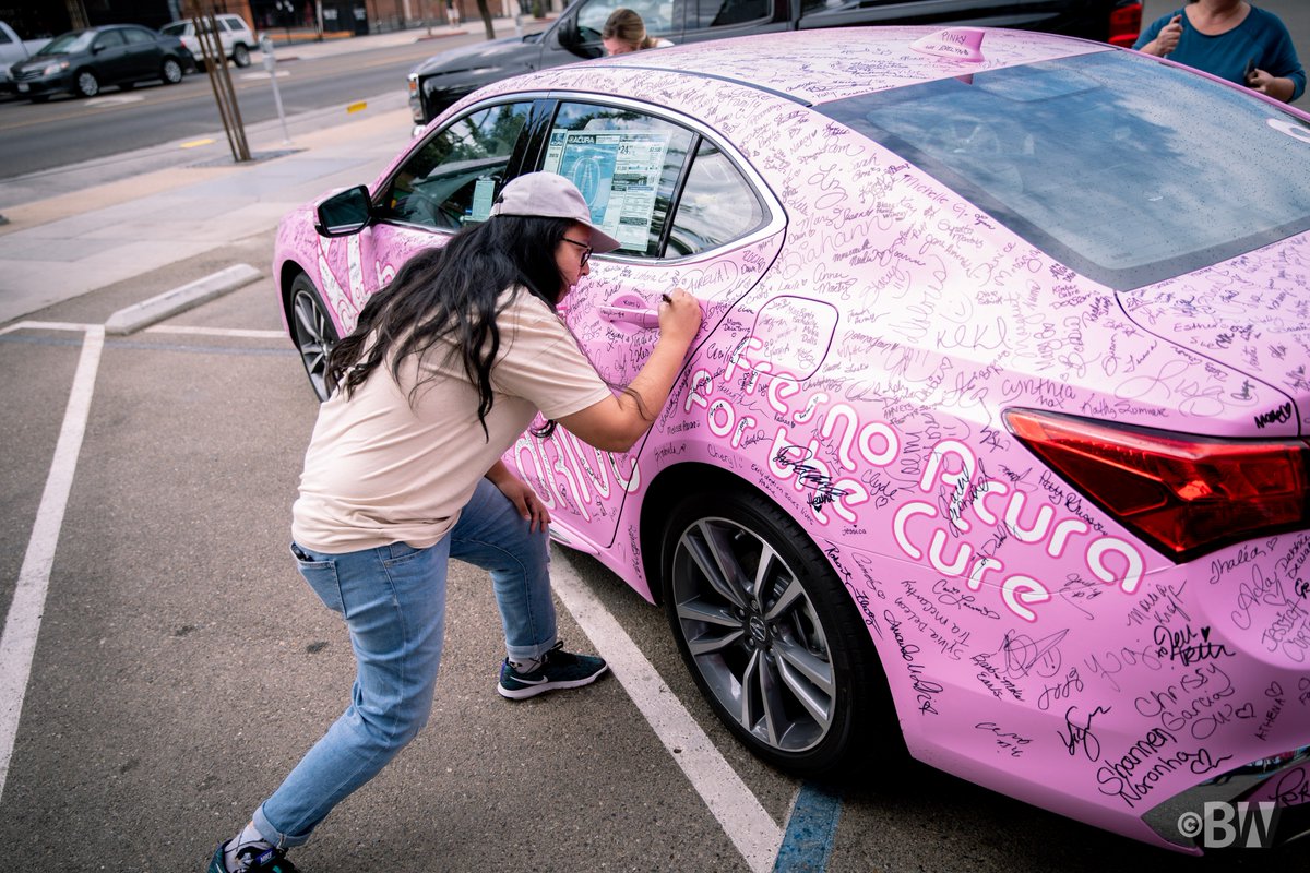 BitwiseInd's tweet photo. Earlier this week, @FresnoAcura stopped by with their #PinkAcura to grab signatures from our team. For each name, they are making a donation to local breast cancer research. Follow the #RoadtoPink for the rest of the month! https://t.co/Z2LtC8ysda