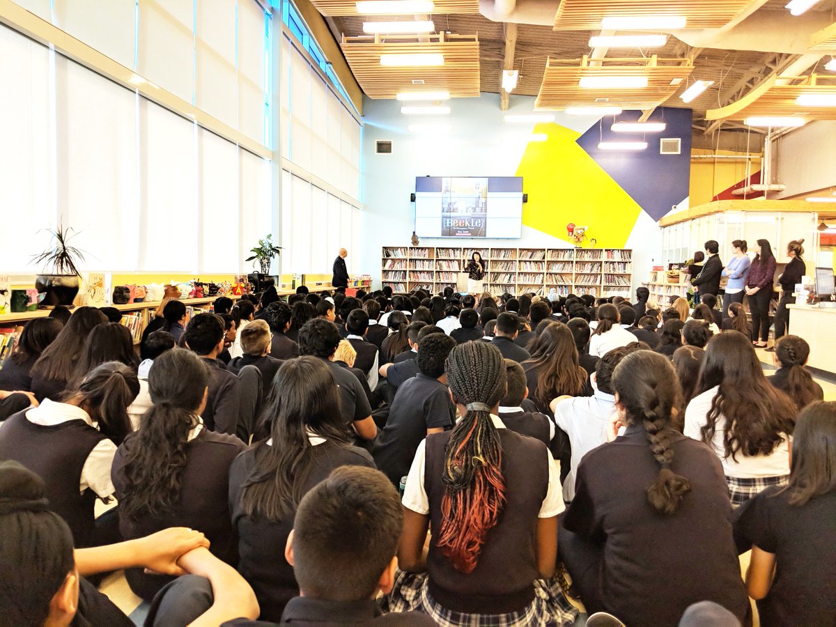 iancgray's tweet photo. Thank you to Sarah Chan @misssarahchan for reading to our middle school students and for working so diligently to fight poverty in Edmonton. https://t.co/1tHoTsbefF