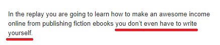 DavidGaughran's tweet photo. When did this bullshit become normal? This is the crap that the Write And Grow Rich authors are pushing out to the people who bought their Amazon TOS-breaking leadgen exercise masquerading as a 99c ebook. This one comes from Adam Houge - who has history here. https://t.co/w79B5IpHbF
