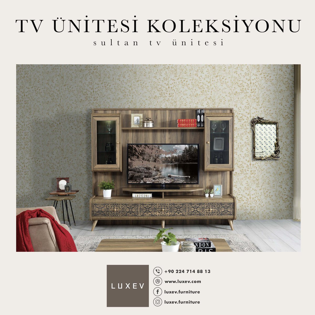 Eşsiz işçiliğiyle Sultan Tv Ünitesi LUXEV’de. Sizleride mağazalarıma bekleriz.
#luxevmobilya #mobilya #furniture #tasarım #design #tvünitesi #salon #oturmagrubu #köşekoltuk #yatakodası #ahşap #evlilik #evlilikhazırlıkları #stil #stilsahibi