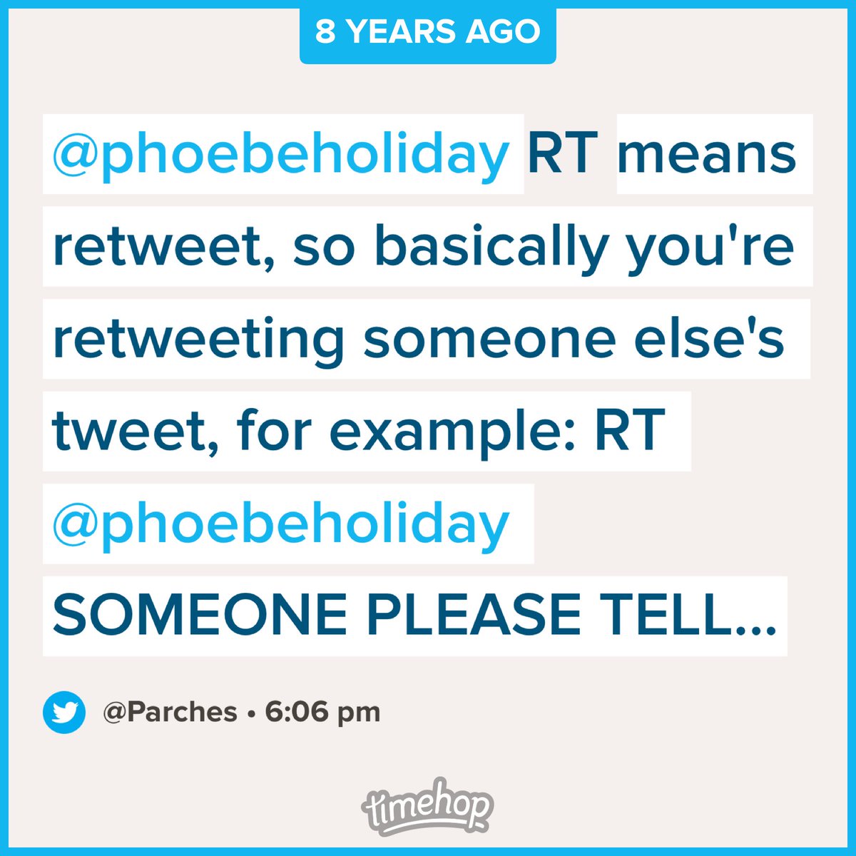 Parches's tweet image. ⁦@PhoebeRyan⁩ nvr forget who twot u how to tweet !!