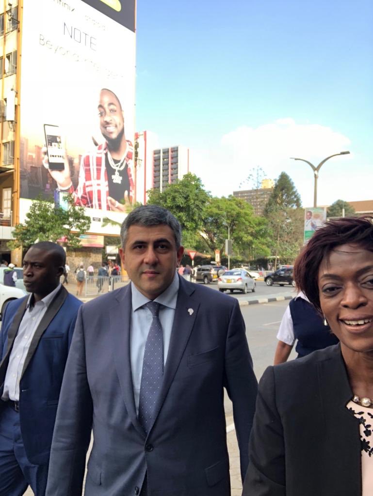 aabradier's tweet photo. Earlier today took  the UNWTO Secretary General Zurab @pololikashvili on a tour of our city #MKTE2018  #AHIF2018. #MagicalKenya https://t.co/KtHjEi6be9