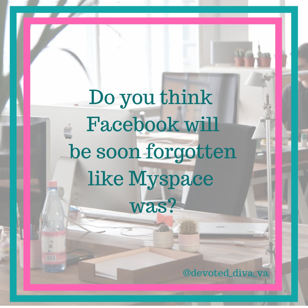diva_devoted's tweet image. I thought this question was very interesting. Myspace was the coolest thing ever for my generation. It was a world away from our own, much like Facebook. But one day the world forgot Myspace and moved on to bigger and better.