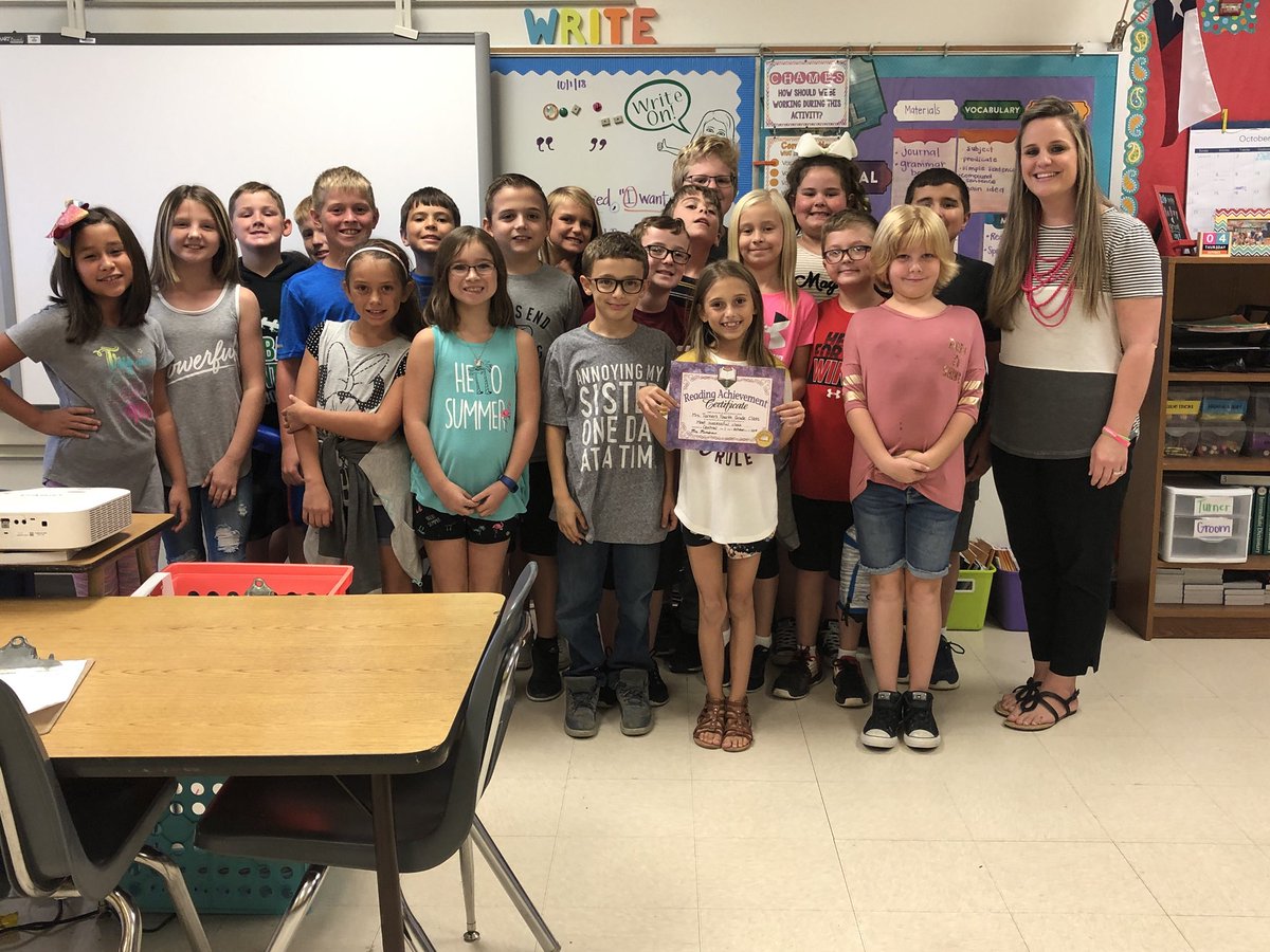 kturner02's tweet photo. Our class received the most successful class for the month of September in Accelerated Reader! @central_mabank #waytogo #reading https://t.co/9m8yolh9UA