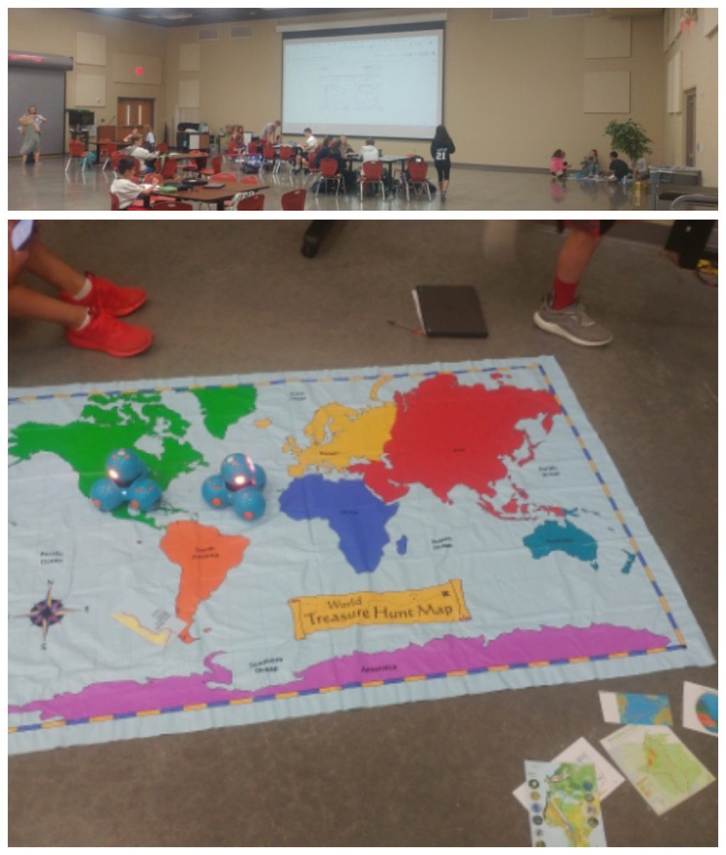 FJHSWolves's tweet photo. What better way to learn geography with Mrs. Holland than through coding, robots, and migration patterns!  #RealRelevant #Proud2Howl https://t.co/HjS0IpUTsc