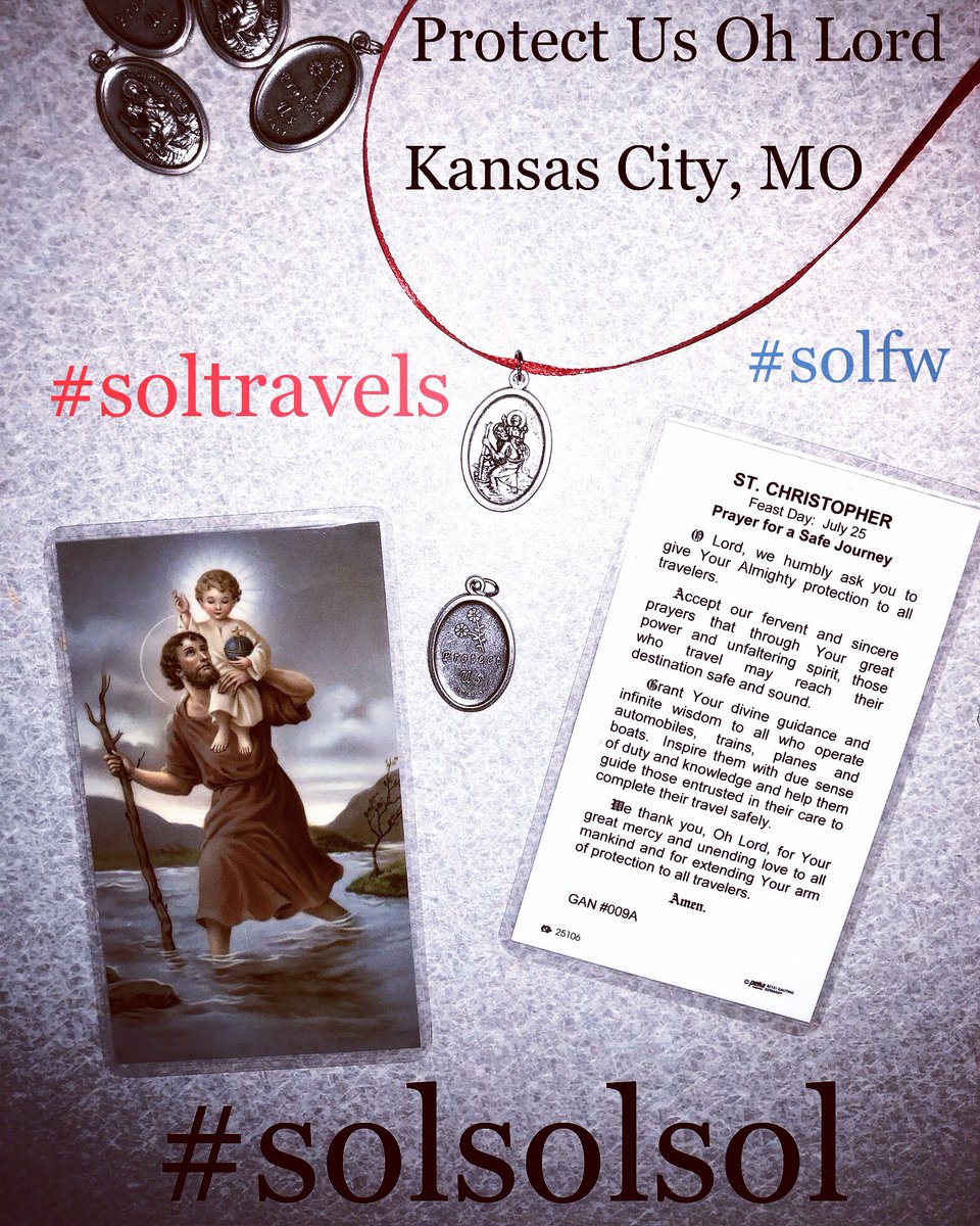 SOLFWBF's tweet image. Thanks for our St. Christopher Amulets &amp;amp; Prayer Cards @fredican2 #soltravels #solfw #solsolsol #KansasCity #fortworth