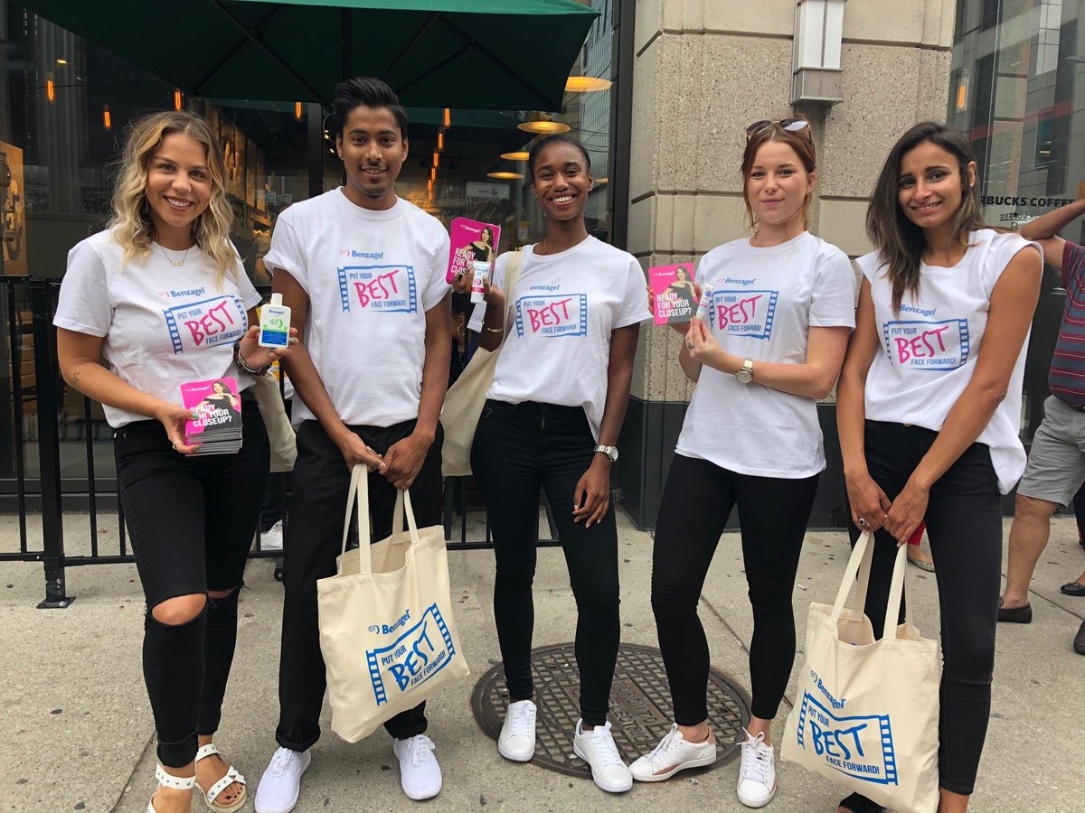 FerventEvents's tweet image. Our BA's were out during TIFF to encourage the use of Benzagal among young adults to be acne-free, &amp;amp; red carpet ready like the stars they were scoping out! 👀🌟
—
#benzagal #samplingteam #freesamples #streetteam #canada #experientialmarketing #marketingcanada #marketingtoronto
