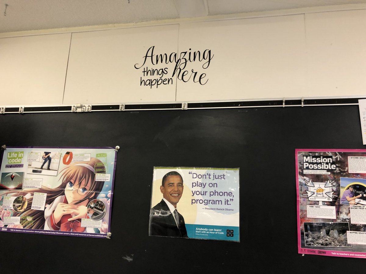 MrsWrightCS's tweet image. Welcome to my #CSClassroom where we collaborate, create and solve problems using 💻 🖥 and 📱