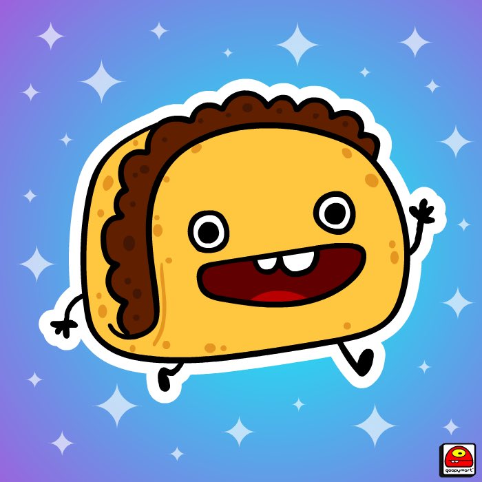 National Taco Day! ✨🌮✨ #goopymart #cartoon #cartoony #comic #digitalart #artgram #dailyart #doodle #sketch #unusual #illustration #instaartist #fun #funny #art #artist #artistic #creative #creativity #artoninstagram #artistsoninstagram #character #taco #NationalTacoDay
