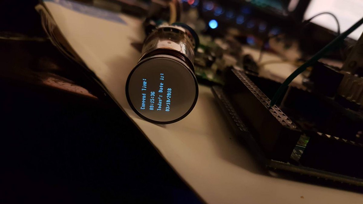 Arduino An Arduino Based Half Inch Crt Clock Spotted On Reddit T Co Qo25ur3f4i