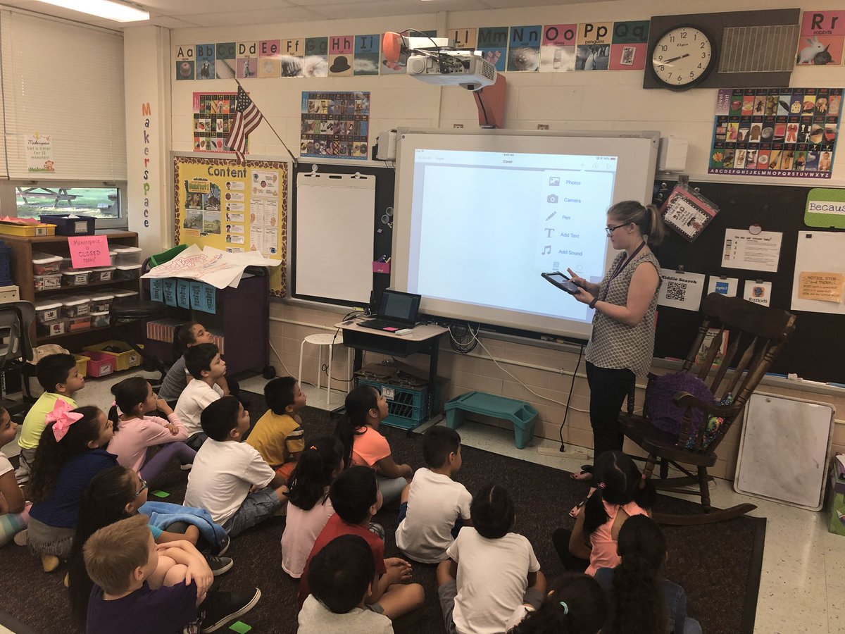 MsPrebeck's tweet photo. My 2nd grade team rocks! Introducing @BookCreatorApp AND  @apple Clips so their Ss can have #voiceandchoice in their Citizenship #PBL #flexibletools #loudounpl @SullyES_LCPS @Abearin2nd @MsVespestad @MissJParry @MsChandlerELL https://t.co/zBXVLlXkiB