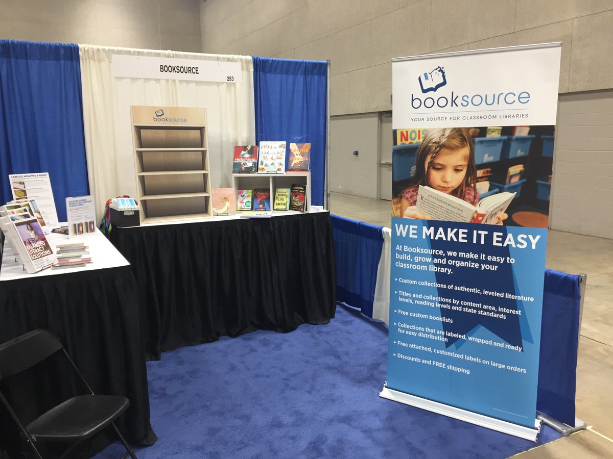 Booksource's tweet photo. If you're at #IRC2018, come check out the #BooksourceBookshelf in Booth #253! When you browse titles + add your favorite(s) to the shelf, we'll make a donation to @IllinoisReads! 📚♥️ https://t.co/W1hdkwfD6j