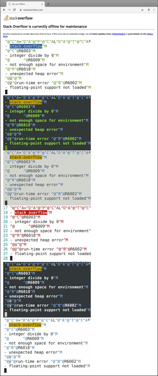 ibnesayeed's tweet image. When #StackOverflowDown!