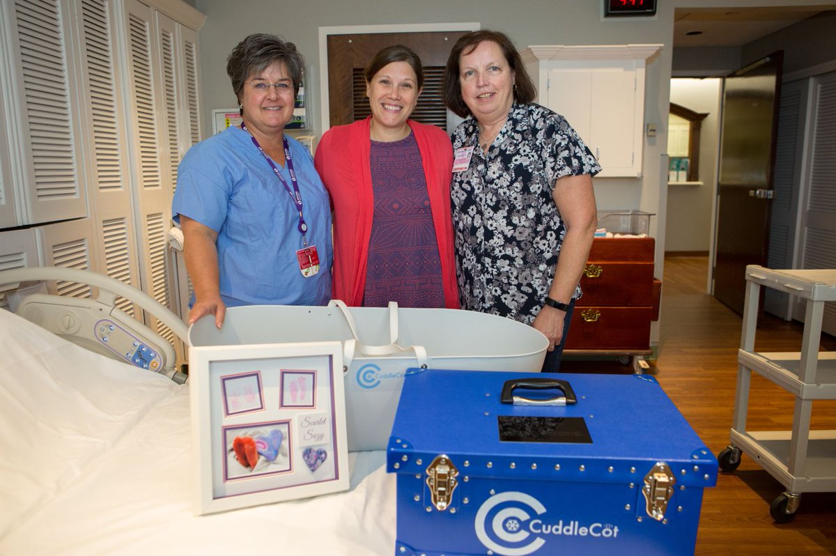Thanks to Katie &amp; Jim McGonigle, founders of Scarlet's Mission, for donating a CuddleCot to our birthing center. These allow families who have suffered a #stillbirth to spend time with their #infants, if they choose, before making final arrangements: bit.ly/2DZoEya #RI