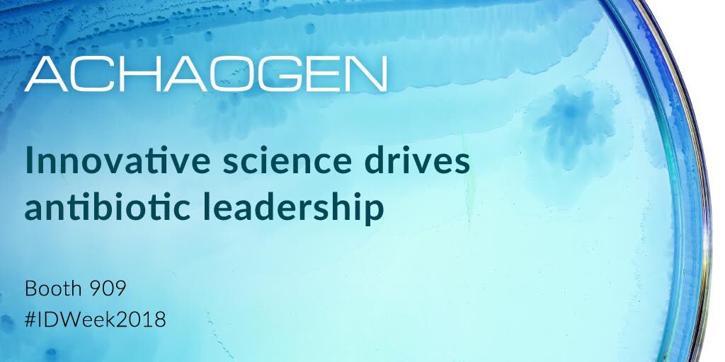 achaogen's tweet image. #IDWeek2018 Preview: Come by our poster sessions (1348, 1400, 1345, 1964, 2060) to learn about our efforts to help address certain gram-negative infections. Schedule: bit.ly/2O4XbzJ