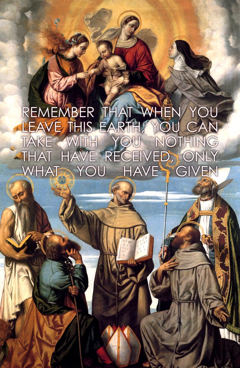 Remember that when you leave this earth, you can take with you nothing that have received - only what you have given. #LadyPoverty #BrotherOfTheUniverse #FeastOfSaintFrancisOfAssisi #SquadGoals