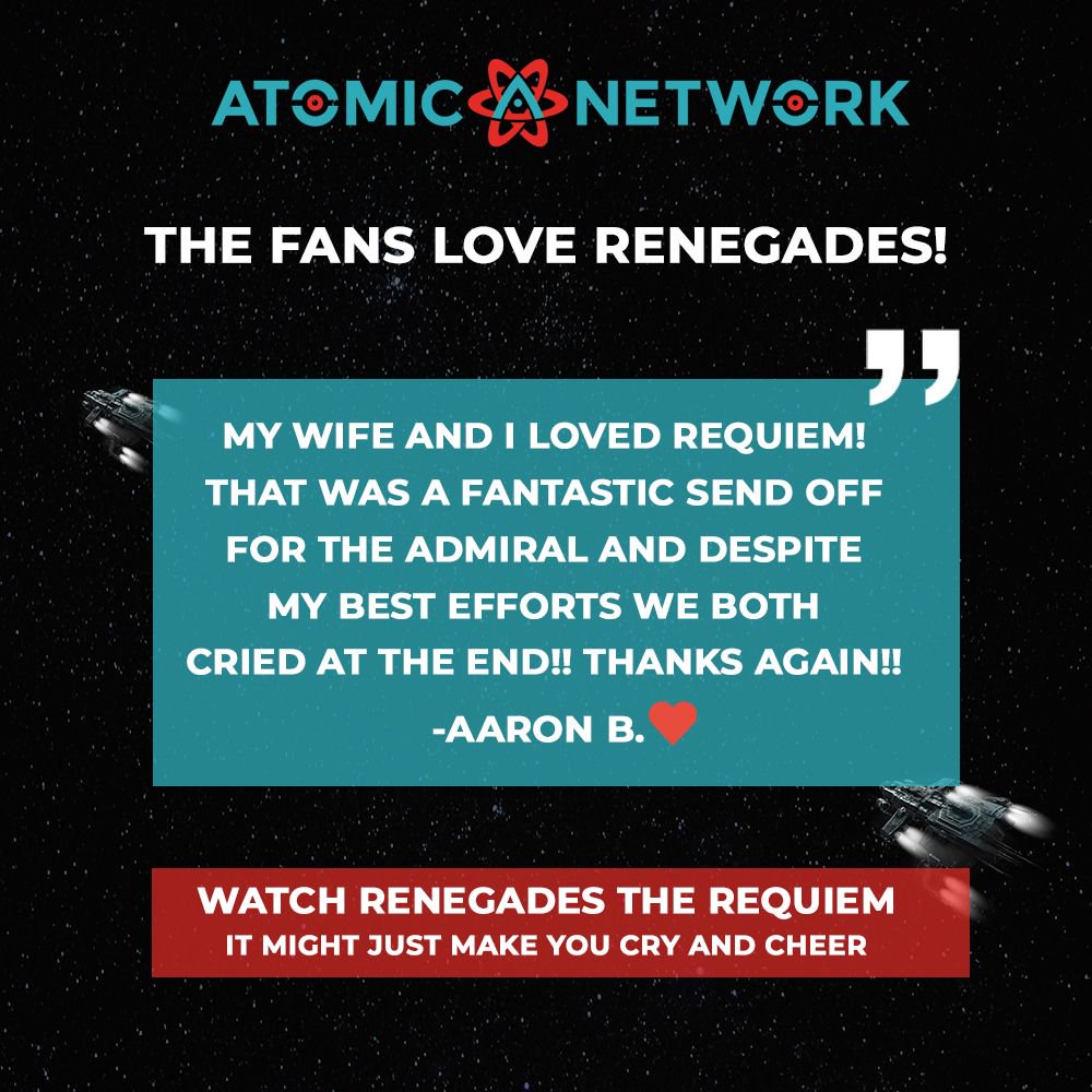 Beautiful testimonial. Thanks Aaron! Watch Renegades the Requiem for free at atomicnetwork.tv/renegades-the-… 

#StarTrek #Renegades #Scifi #Trekkie #trekking #Startrektos #AtomicNetwork #walterkoenig