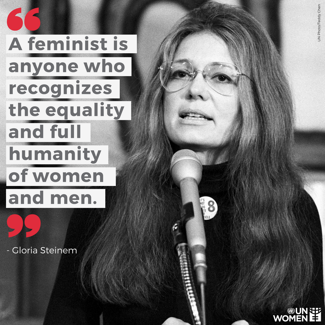 unwomenasia's tweet photo. It's #FeministFriday! RT to share this thoughtful statement from Gloria Steinem ✨ v @UN_Women https://t.co/MzP86CmSdC