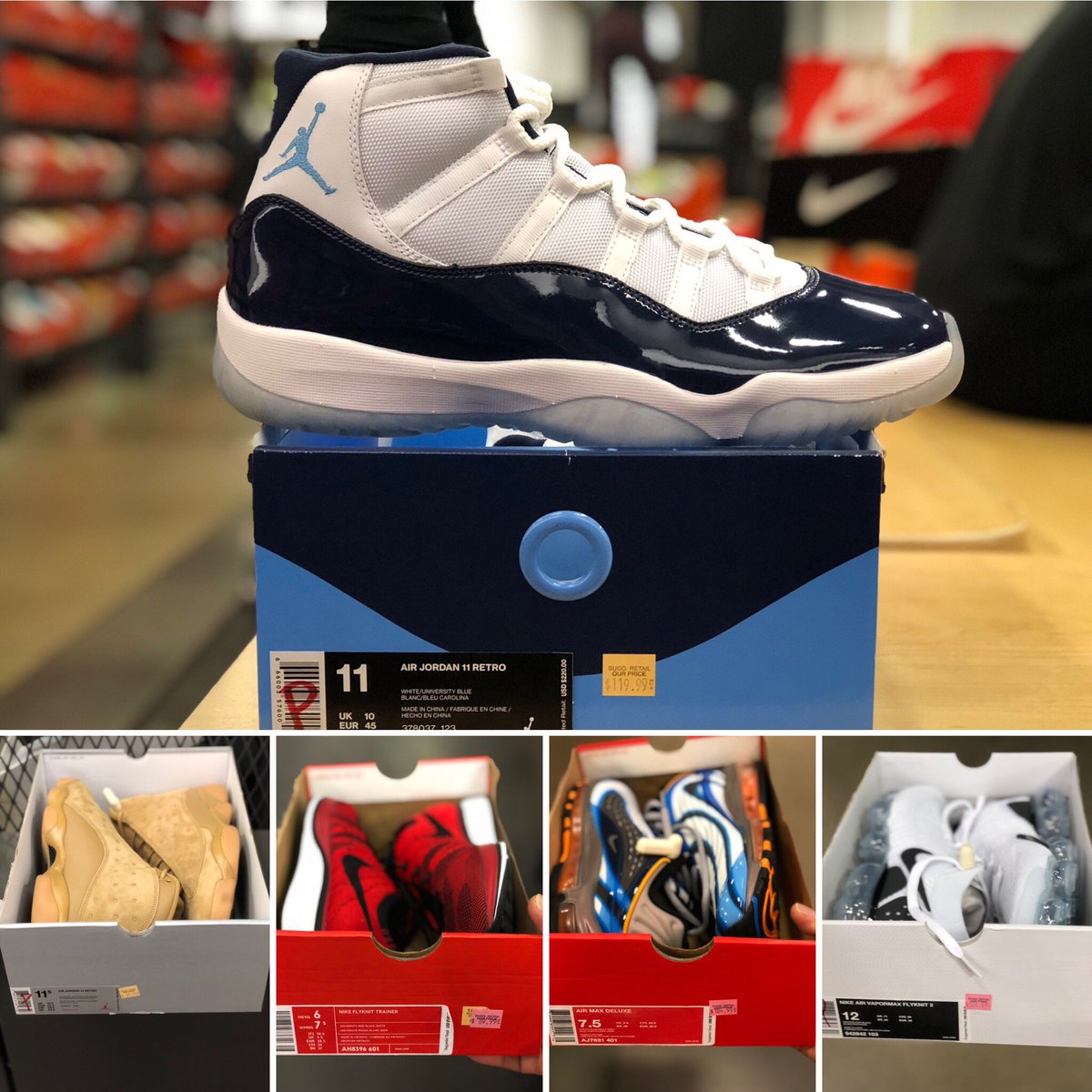 JoogTeam's tweet photo. At Nike Factory in Alpine CA.  Big SO to @minijays23 for sharing this deal!  To buy sneakers for cheap, download the #joogapp at https://t.co/gBtrdQ46yk and get plugged at the outlets! You can also follow the download link in our profile 👉🏼👉🏼👉🏼 #JOOGMAFIA #NIKEOUTLETHUNTERS https://t.co/Xidn3LUYct