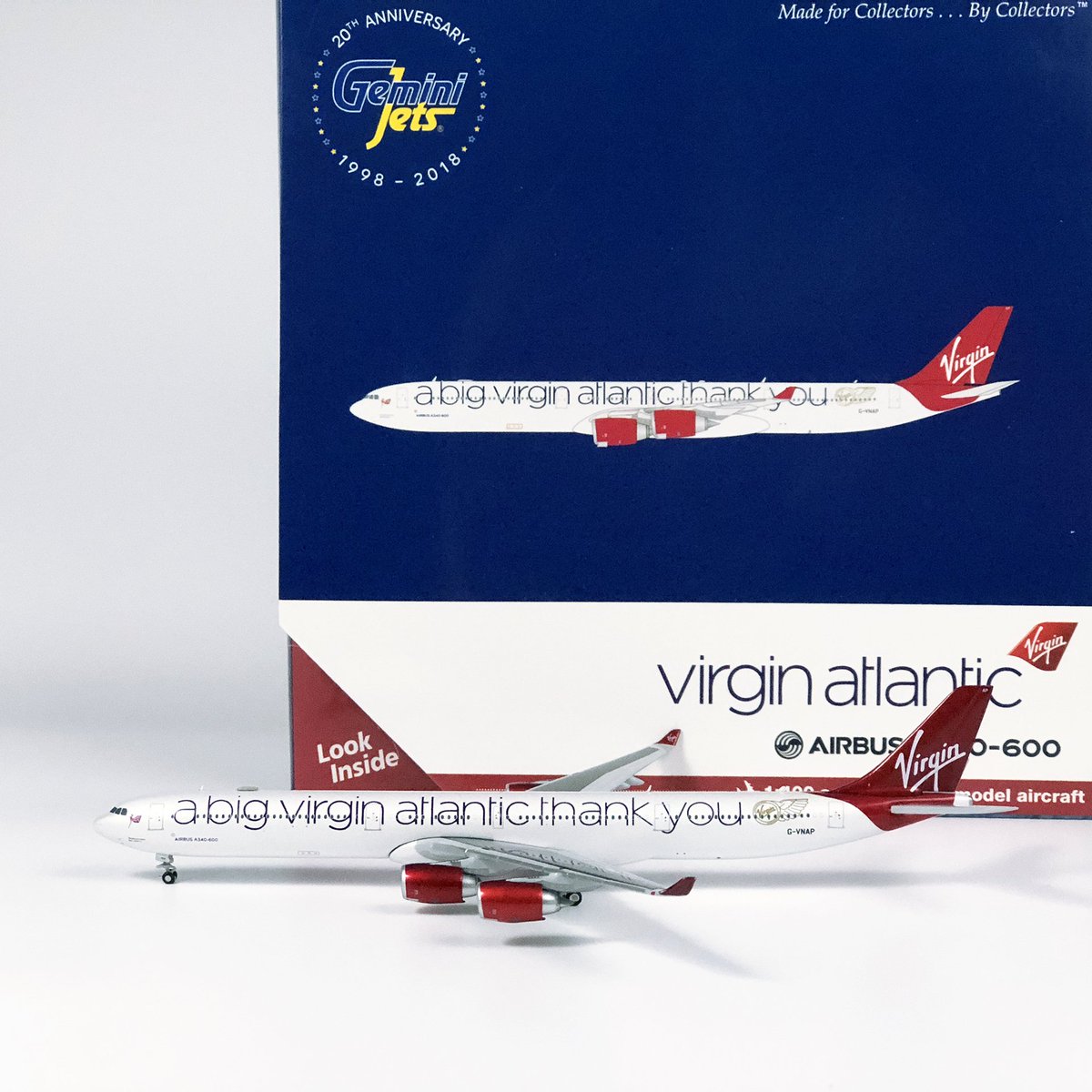 Gemini Gjvir1766 Virgin Atlantic Airbus A340 600 A Big Thank