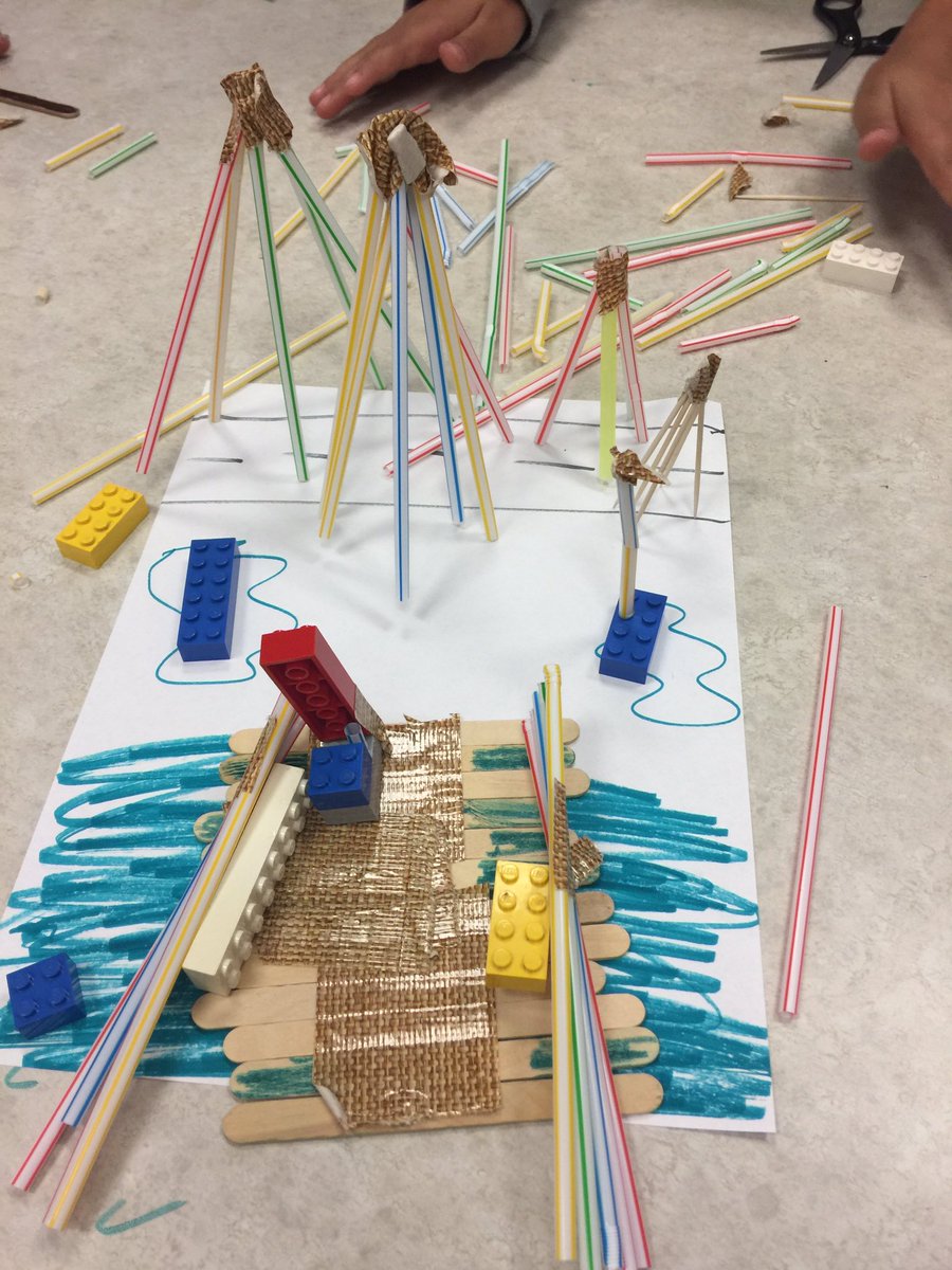 GoToddTigers's tweet photo. Design challenges in the library this week incorporated reading, making and curriculum connections #makers #readers #engaged #d7libraries https://t.co/ZvkhM2ECCF