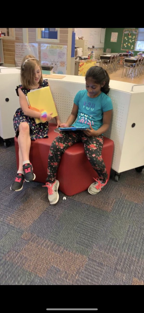 MissSweitzer2's tweet photo. Miss Sweitzer’s 2nd Graders &amp; Mrs. Zipfel’s 5th graders sharing their writing! 2nd graders learned so much from the 5th graders like what a published piece of writing looks like, how to look up words they don’t know how to spell, &amp; they even got help with editing! #LearningToFly https://t.co/oh1ZNpyE2a
