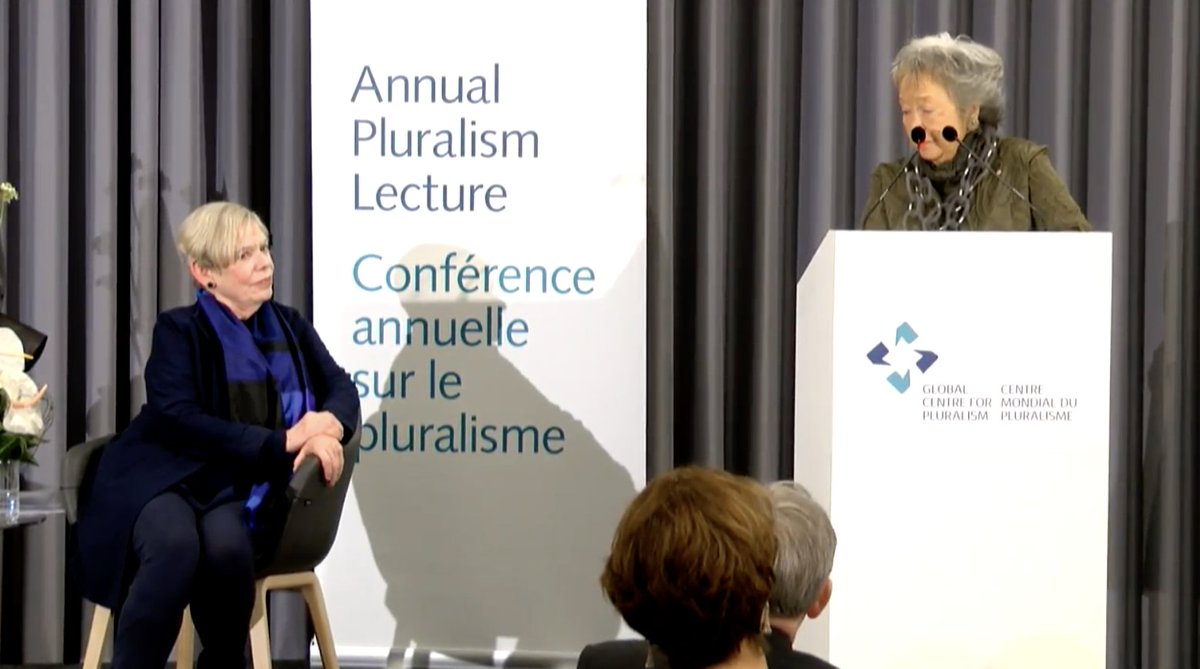 TheIsmaili's tweet photo. The Right Honourable Adrienne Clarkson @APClarkson takes the stage at the #GCPLecture2018 at the Aga Khan Centre https://t.co/7FoCFD0747