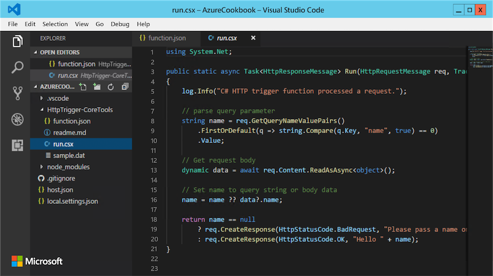 Azure's tweet photo. Build simple APIs and microservices with #AzureFunctions. Download the eBook: https://t.co/ZkB7ptxH3R https://t.co/5bv4GWaF5q