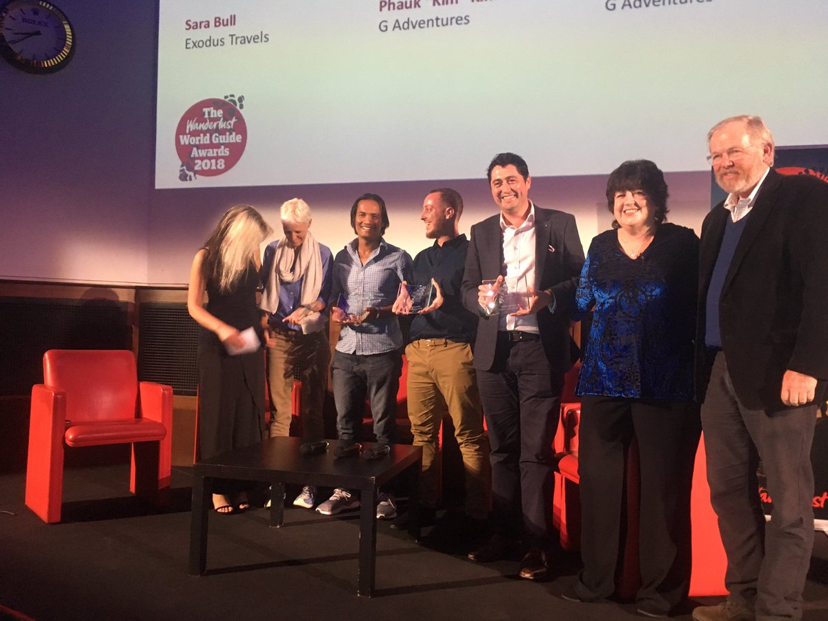 wanderlustmag's tweet photo. Congratulations Gabo, Sara, Kim, Ashraf winners of Highly Commended Awards @gadventures @AKTravel_UK @exodustravels https://t.co/KXxCOlAsbP