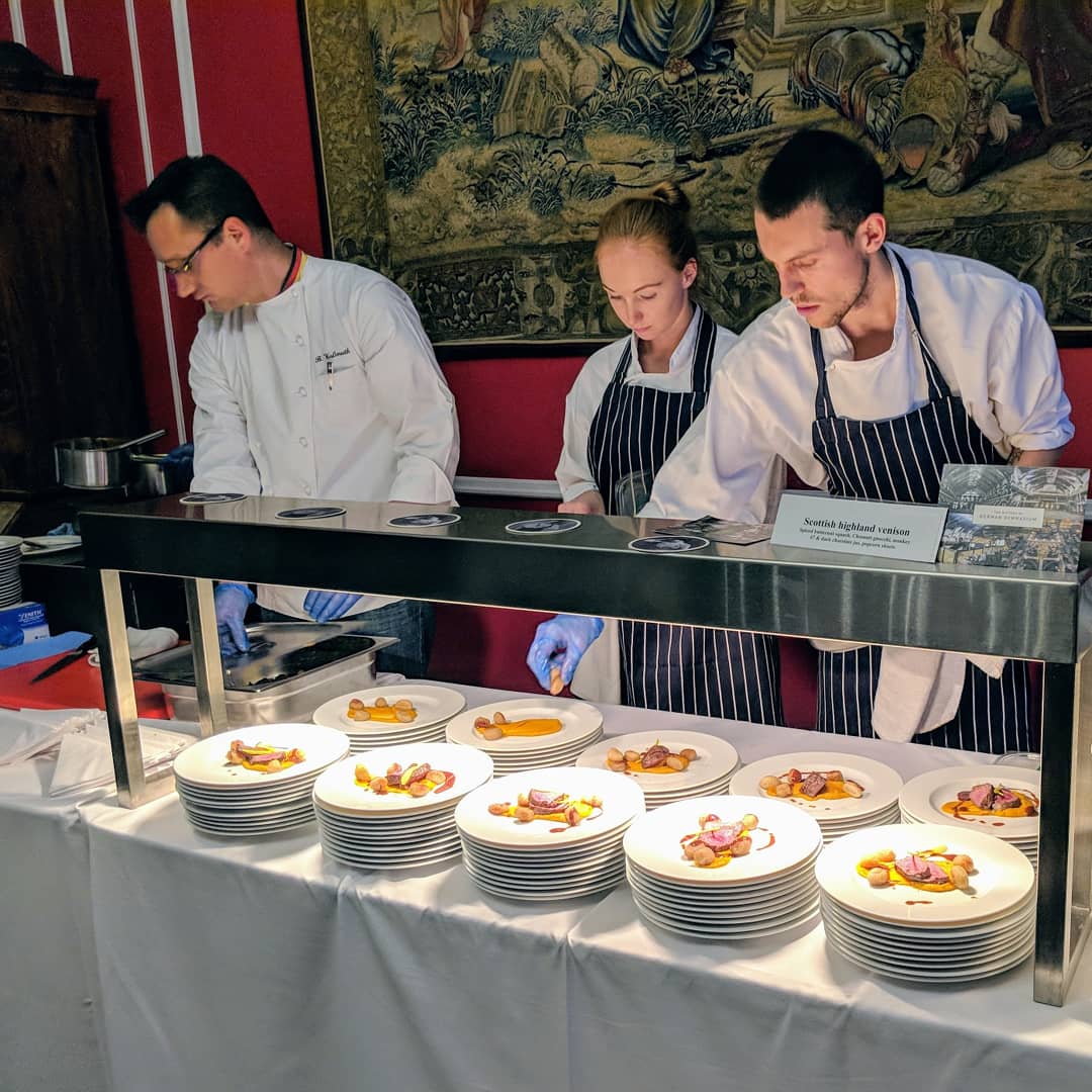 GermanEmbassy's tweet image. The German Gymnasium is one of the external food stands providing our guests with excellent dishes tonight. #GermanUnityLDN