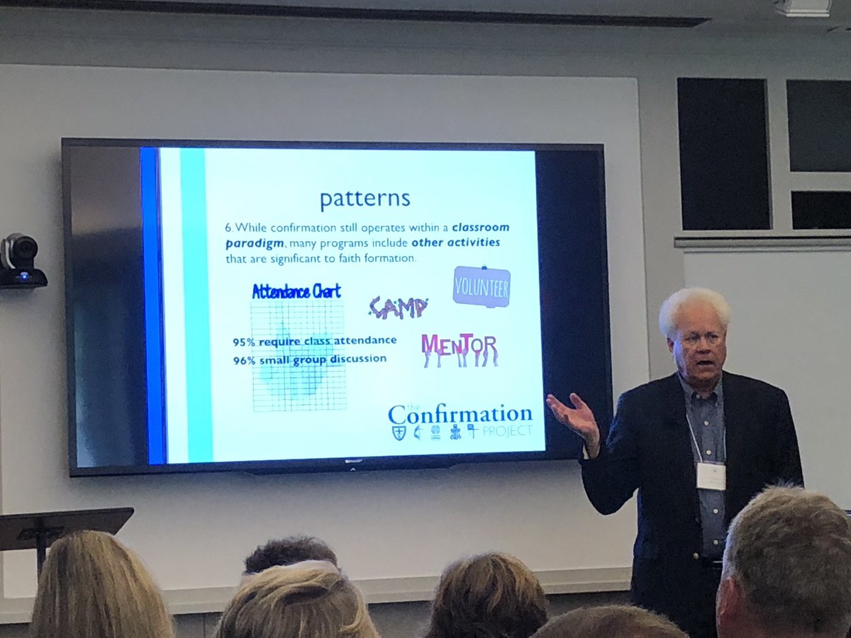 Rick Osmer is sharing some of the major findings of our study at the #confirmationconference! “Mentoring and confirmation camp were two of the most impactful program elements we identified.” #iconfirm