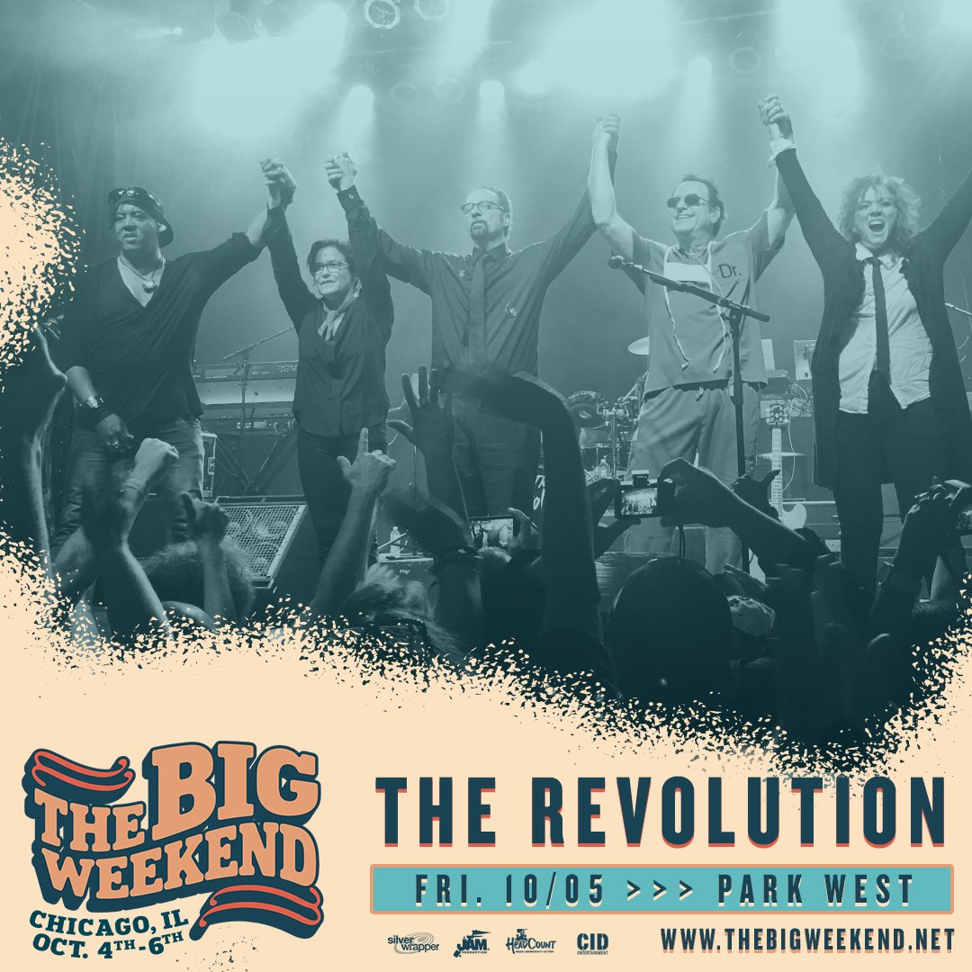 .<a href="/therevolution/">The Revolution</a> is on in 1 HOUR at <a href="/ParkWestChicago/">Park West</a> ! See you soon!