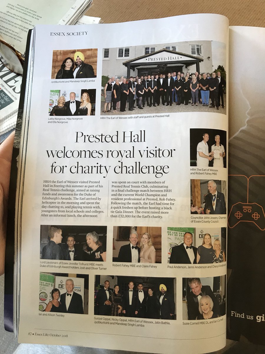 PrestedTennis's tweet photo. Another great piece on @prestedhall & our @DofE Challenge in @Countrylifemag #RealTennis #Prested #Sport #Charity #DofE #Challenge #Padel #IndoorSports #Essex #HealthAndFitness https://t.co/N5hLx1N4LW