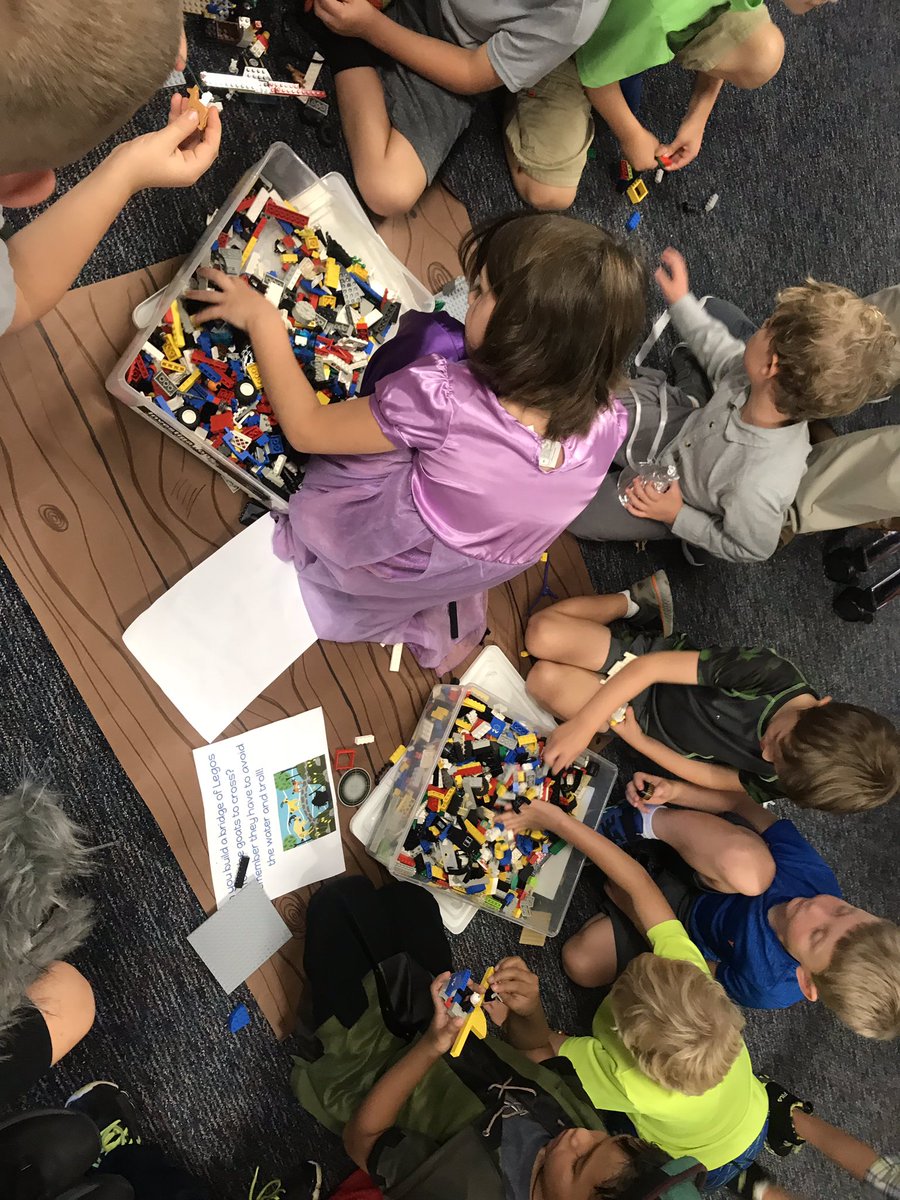 valmgreer's tweet photo. That’s a wrap on our Fairytale unit! Students danced, ate, built the billygoats a bridge, made wand pointers, created castles, and made character puppets at our fairytale ball! @CFESmustangs https://t.co/x01EzgT8DM