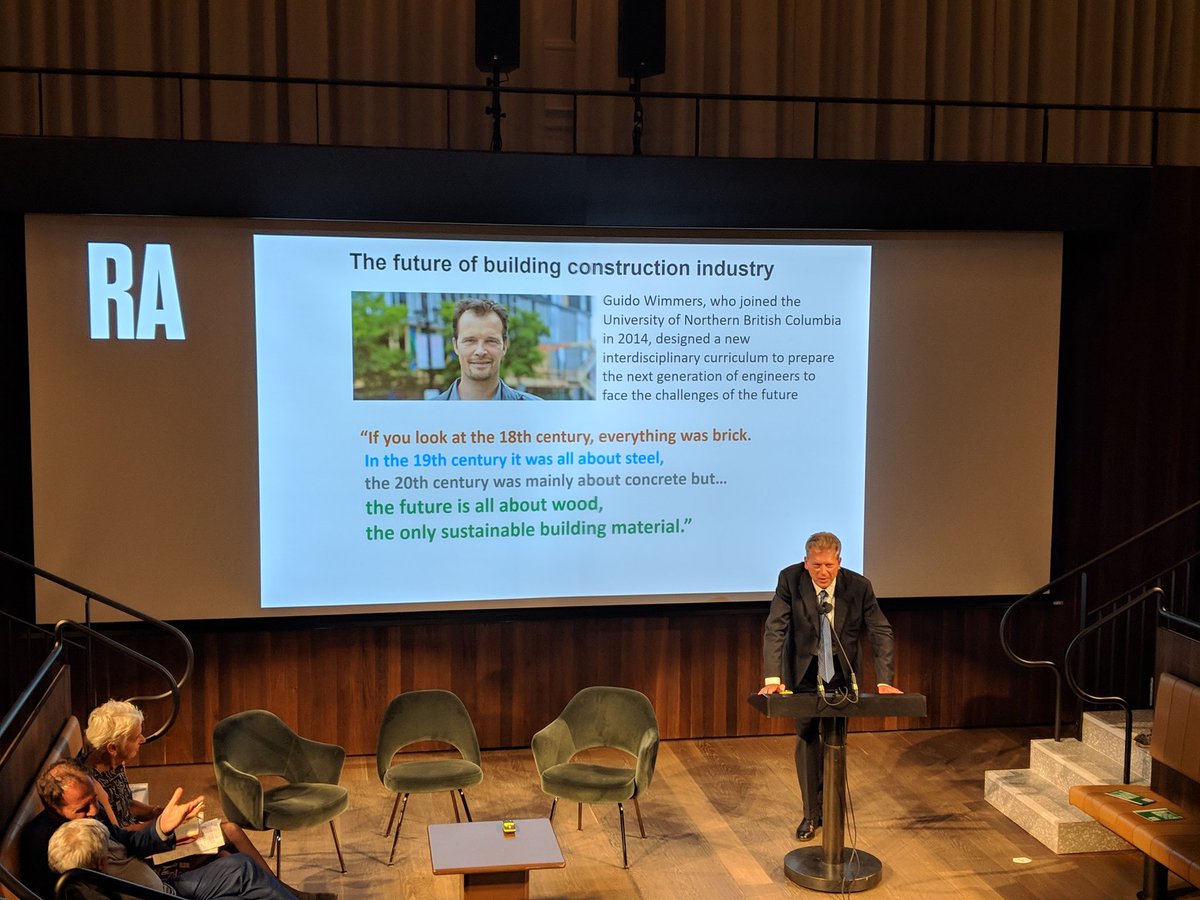 Representing <a href="/Longevityltd/">Longevity Partners</a> <a href="/royalacademy/">Royal Academy</a> #Green #Futures talk tonight with architects and engineers on #sustainable #buildings - focus on earth empathy design and timber #Construction.