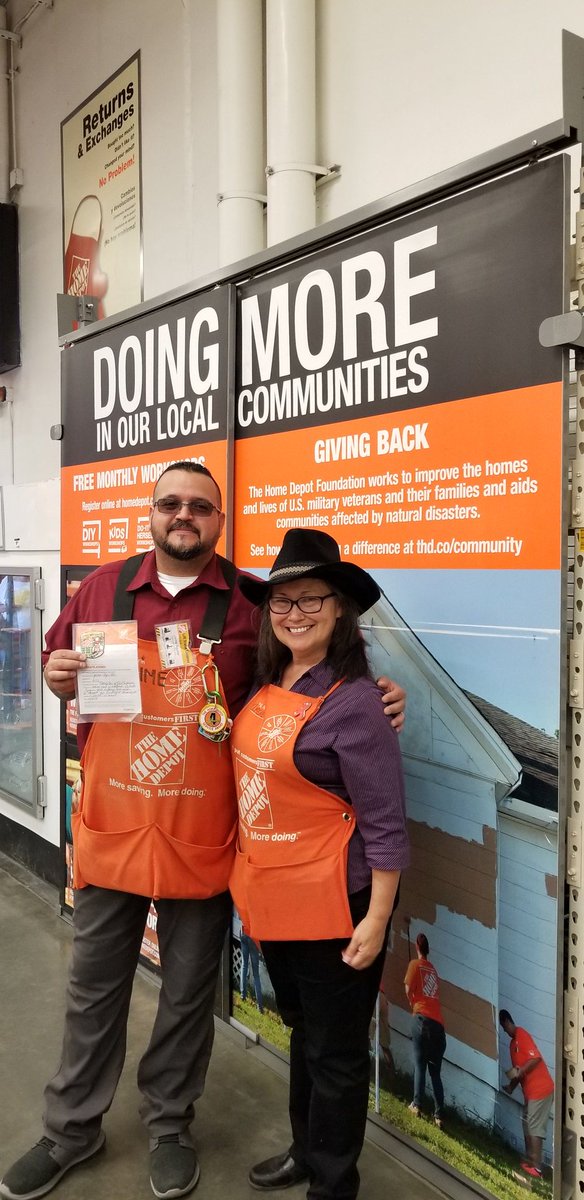 Jaime Aguilar earns a Homer Badge for building a wooden monolith for customer from 2001 Space Odyssey on the floor.  Great job! @HD8526 @PS_RSM <a href="/GladisAppleford/">Gladis Melendez</a> @karenabrahamHRD <a href="/Crippen1026/">Christian Crippen</a> <a href="/JabarrBean/">Jabarr Bean</a>