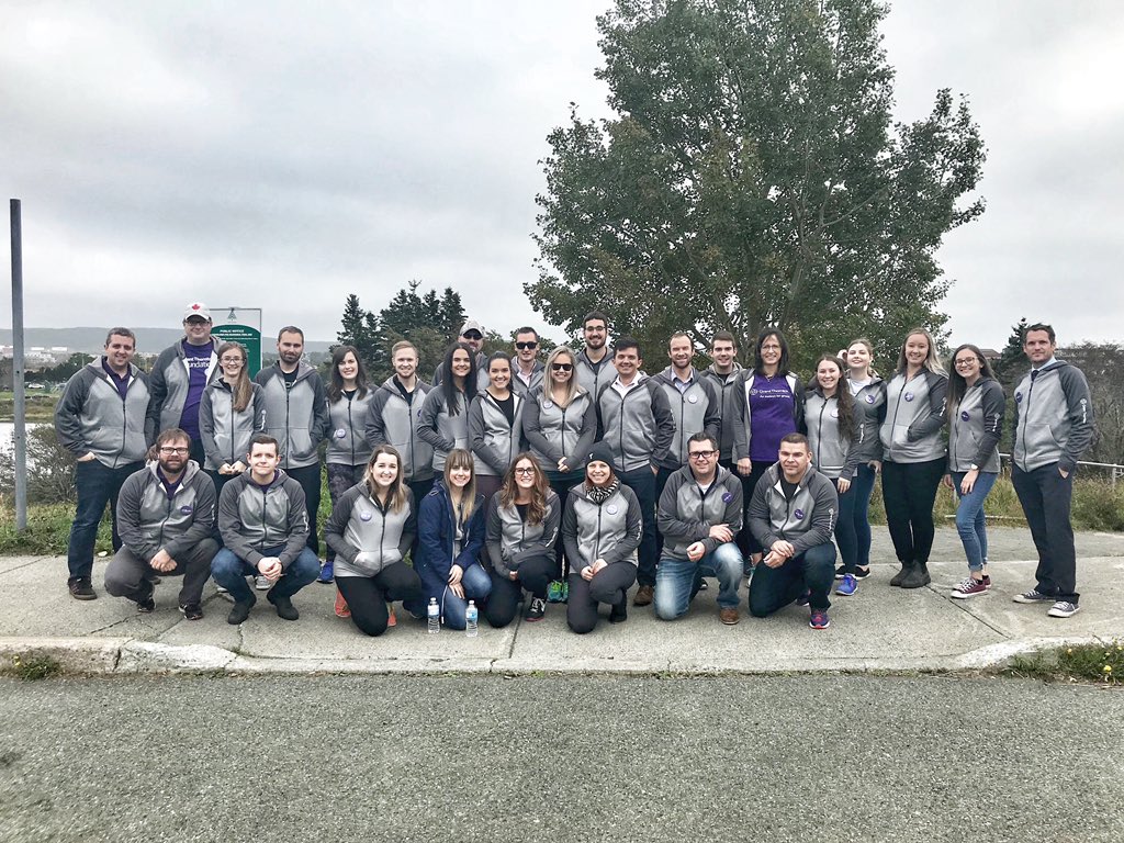 LoriColemanNL's tweet image. Making every step count with my @GrantThorntonCA peeps in support of so many amazing charities in our communities across Canada! #MakingStepsCount #walkday #livingourpurple