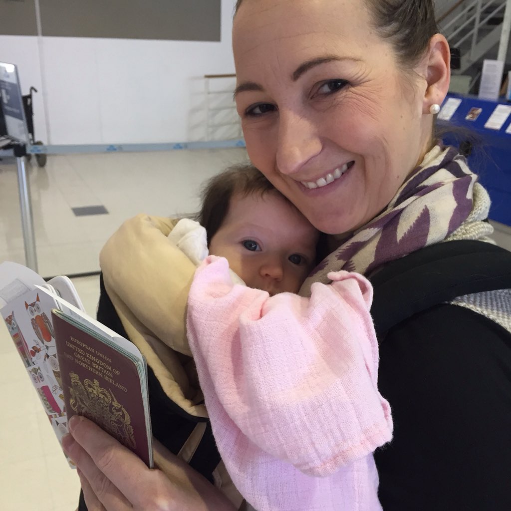 DeebeckyDee's tweet photo. @KLM_UK @Humberside My daughters first flight at 13 weeks old with @KLM_UK from @humberside airport. The crew looked after us so well. #KLMat99 https://t.co/cDrbenRAsQ