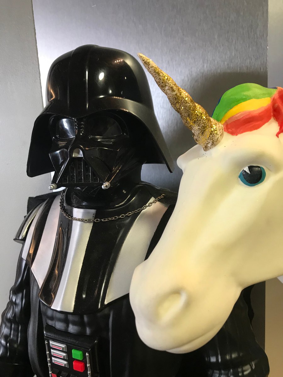 anibikes's tweet photo. I don't take a lot of selfies on account of not having thumbs, but I had to make an exception for the one guy in Star Wars who has never senselessly slaughtered a mythical creature.  

@CapitalFactory #darthvader #MAYTHEFORCEBEWITHYOU #unicorn #anibikes #ATX #selfie #BikeTO https://t.co/bPutqkq6FG