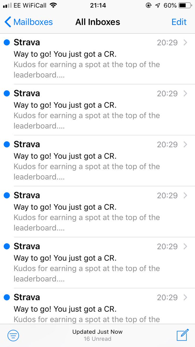 ryanw3bb's tweet photo. Cheers for the 17 confirmation emails #strava #stravawankers https://t.co/uIP6ZFkPqt