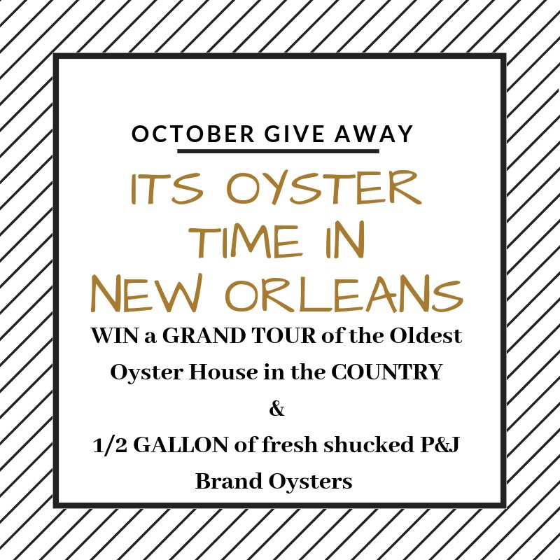 Check out our OCTOBER GIVEAWAY posted on our Facebook page P&amp;J Oyster Company, Inc.